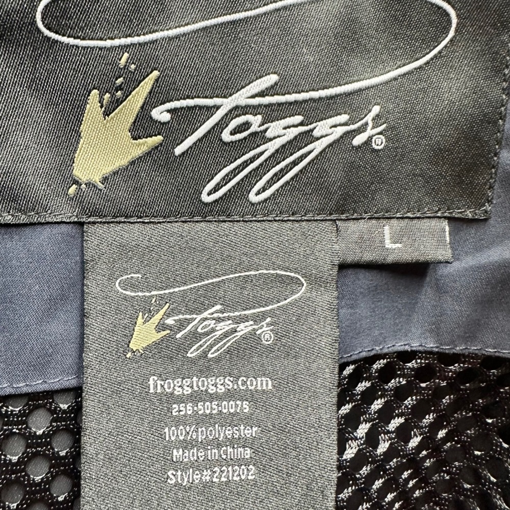 Frogg Toggs Hellbender Wading Jacket Mens Large Navy Waterproof Fishing 221202 - Picture 3 of 13